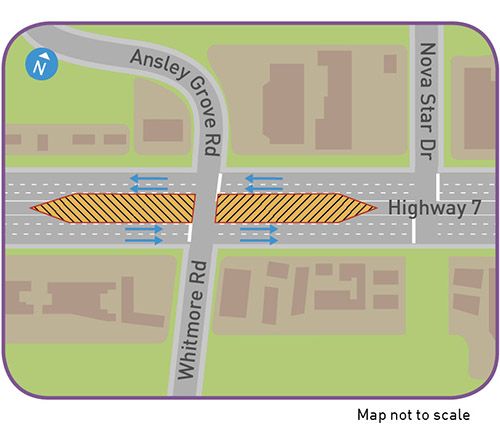 Map: Highway 7 West work area