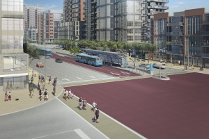 A view of what a Rapidway will look like