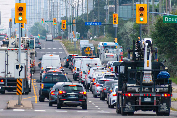 Heavy traffic on Jane Street.