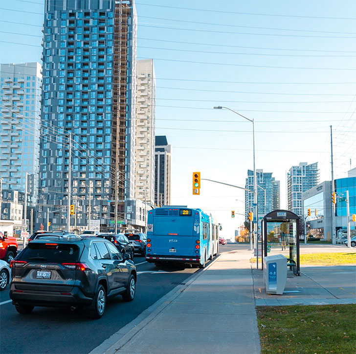 Heavy traffic on Jane street.